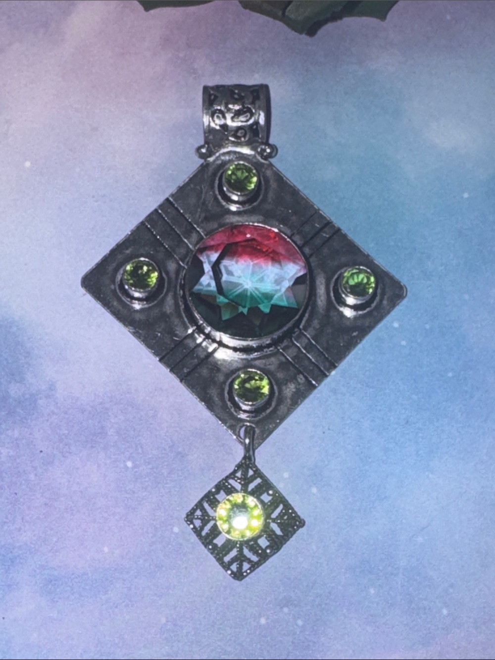 Silver Tourmaline Pendant